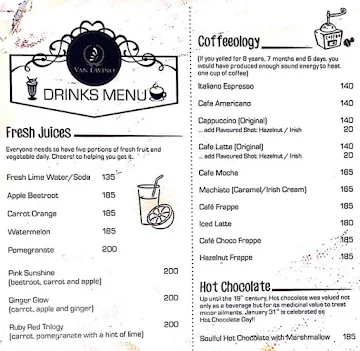 Van Lavino menu 