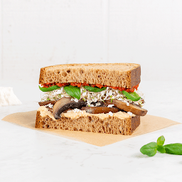 Grilled Portobello & Hummus Sandwich