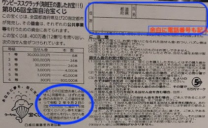 9月2日は宝くじの日 お楽しみ抽選結果発表 当選番号22年 くじ活