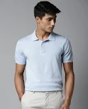 Ark- Plain Knit Men'S Polo - Blue