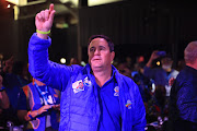 John Steenhuisen amongst members of Democratic Alliance attending the Federal congress sitting in Midrand singing slogans as they kick start the congress. 