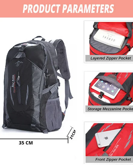 Classic Travel Backpack Men Waterproof Hiking Computer La... - 2