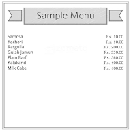 Raju Sweets menu 2