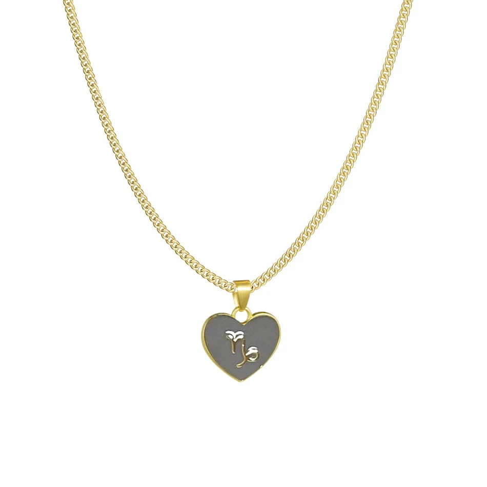 Personalisierte Halskette mit 12 Sternbildern, herzförmig, für Damen, modischer Halsschmuck, Kette, Valentinstag Geschenk.