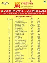 Nagrik Dry Fruits & Sweets menu 1