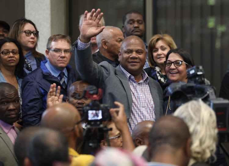 Cape Town mayor-designate, Dan Plato addresses the media at the Civic Centre on Thursday.