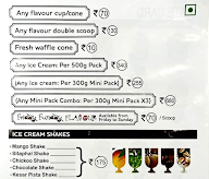 Natural Ice Cream menu 3