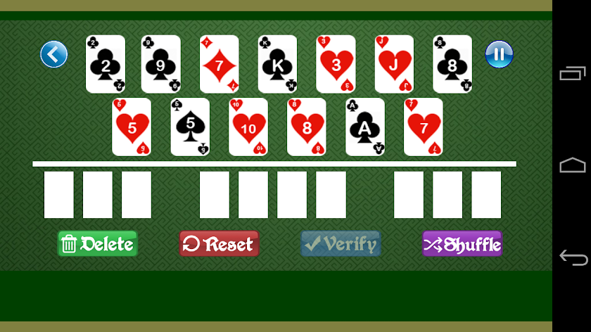Simple Rummy Card Game Screen 2
