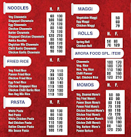 Arora Foods menu 1