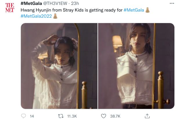 hyunjin viral met gala tweet