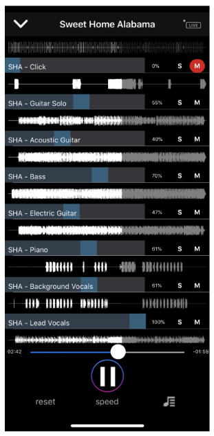 EasyTracks user interface (UI) detail