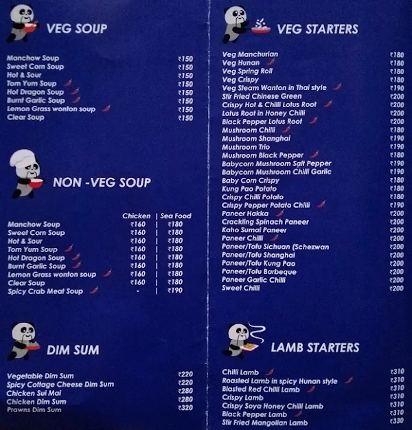 Sichuan Bistro menu 