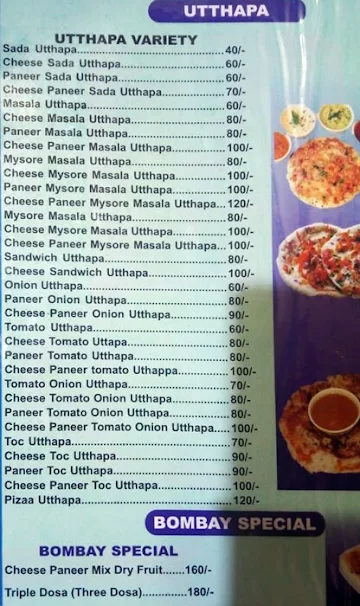 Bombay juice And Fast Food menu 