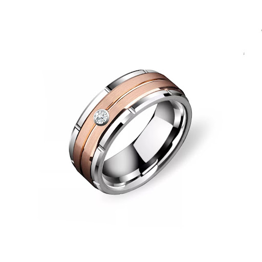 Title 7, Titanium Steel Diamond-studded Ring. Experience...