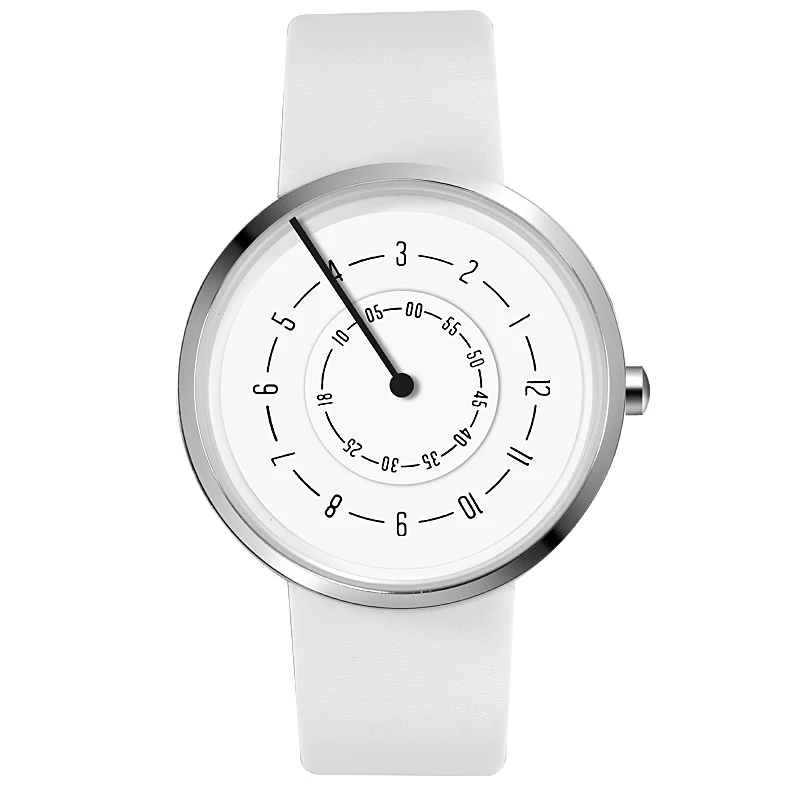 Punk tarzı sade kemerli quartz saat. Cesur görünüm için mükemmel seçim. Minimalist tasarım, her kıyafete uyum sağlayan şık ve kullanışlı aksesuar.