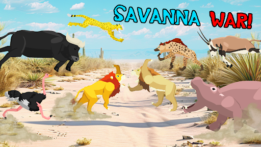 Screenshot Lion Fights Savannah Animals