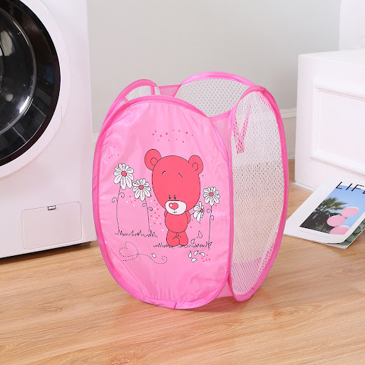 Title 2, Cartoon Cloth Toy Clothes Storage Basket. A fun...
