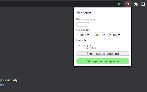 Tab Export