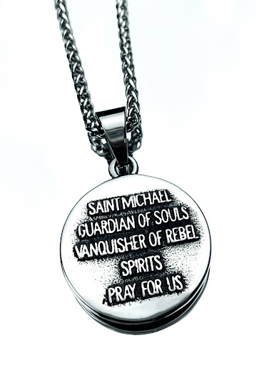 Title 7, Saint Michael Archangel Lucky Coin Pendant Neck...