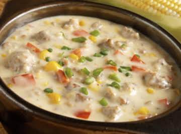 Wild Rice and Sausage Corn Chowder