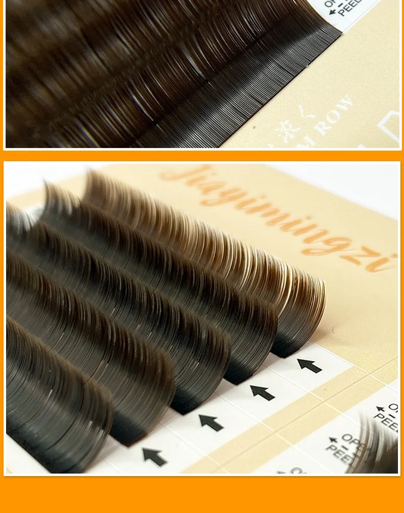 Title 7, Caramel Grafting Single Mink Hair Wimpern Super...