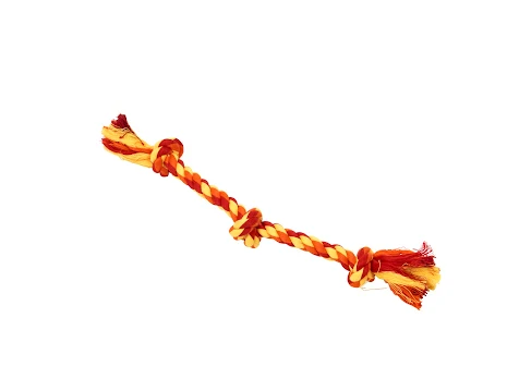 BUSTER Colour Dental Rope 3-Knot, red/orange/yellow, XS, 3st