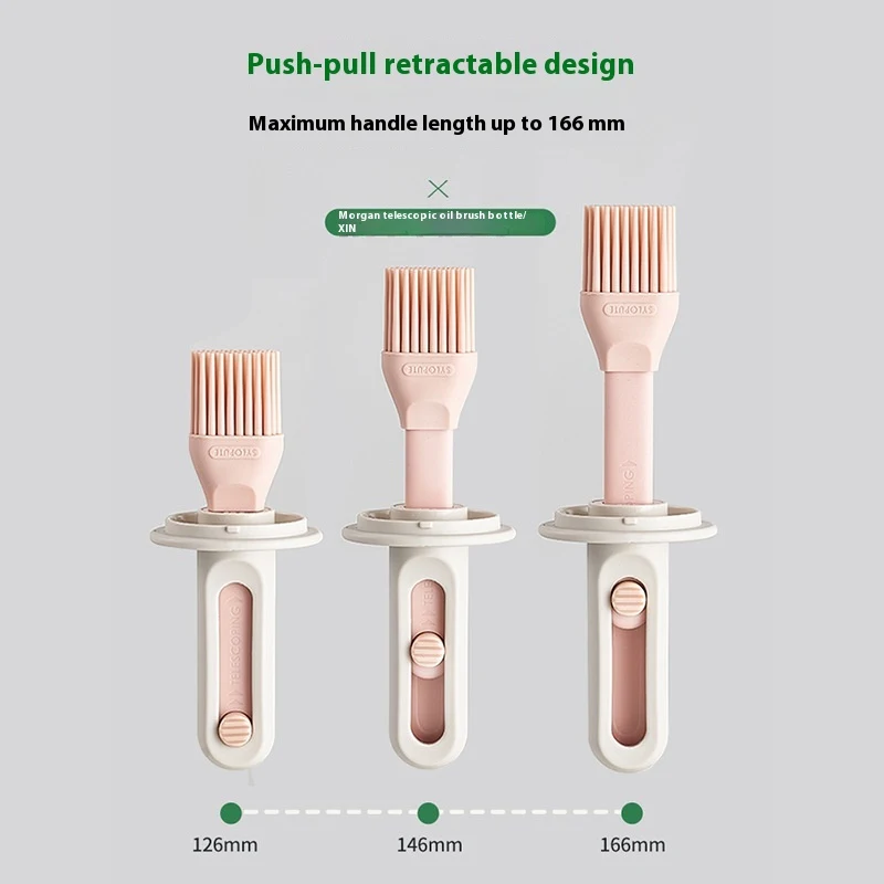 Pinceau à huile en silicone résistant aux hautes températures pour cuisine avec bouteille intégrée