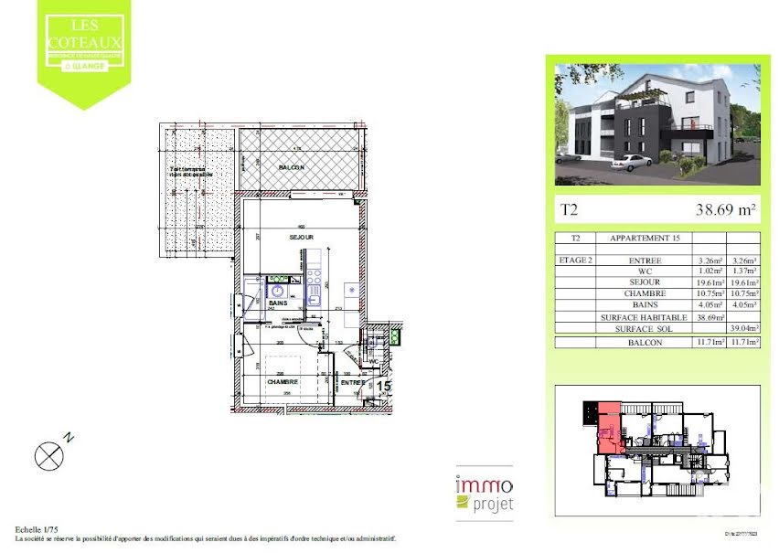 Vente appartement 2 pièces 40 m² à Illange (57970), 175 000 €