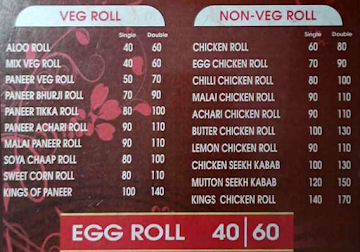 Rs King Roll menu 