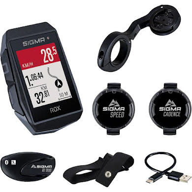 Sigma ROX 11.1 EVO GPS Bike Computer with Sensor Set - Wireless, Rechargeable