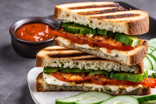 Grilled Classic Pahadi Veg Cheese Double Decker Sandwich