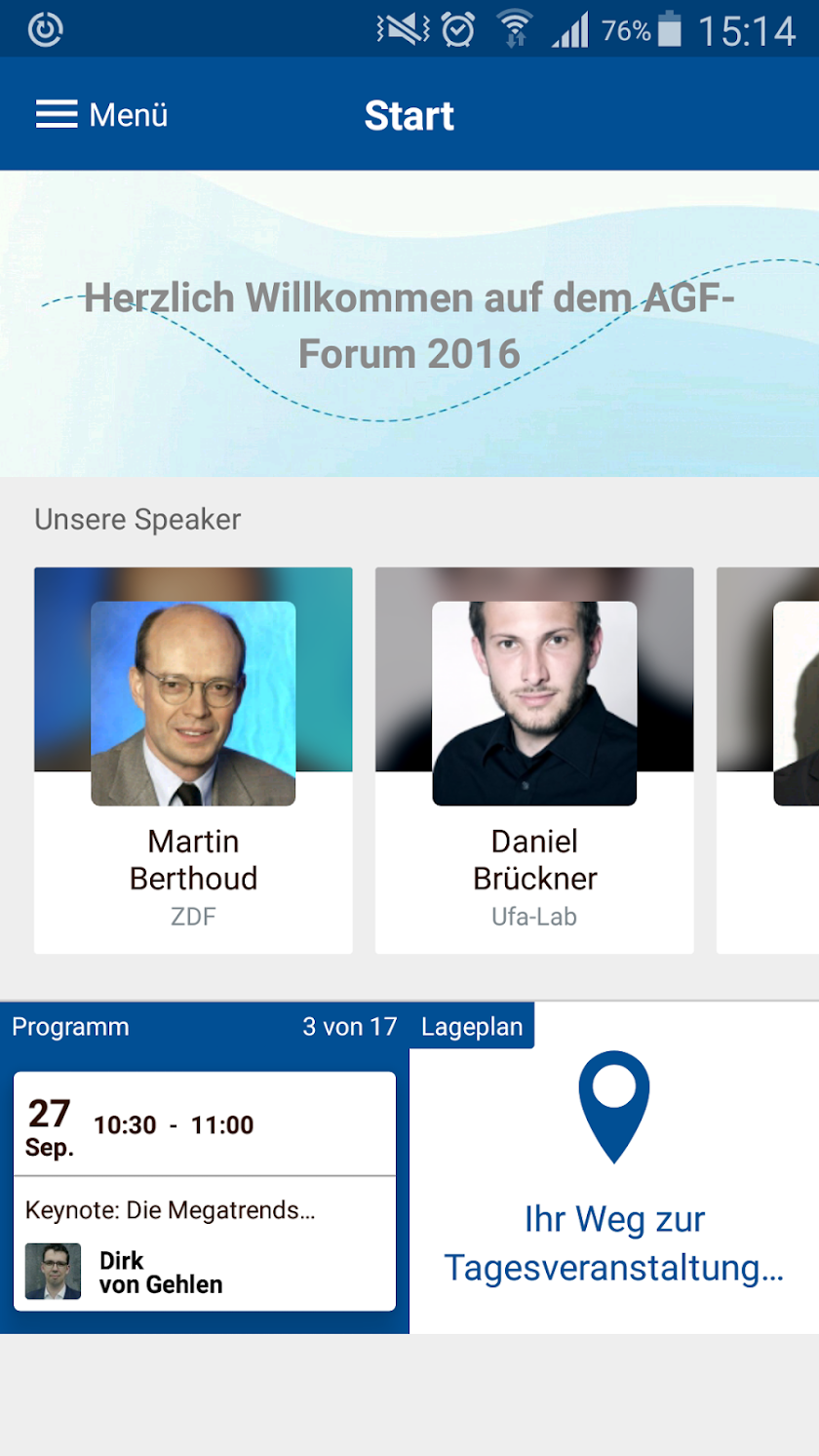 AGF Forum 2016 Screen 1