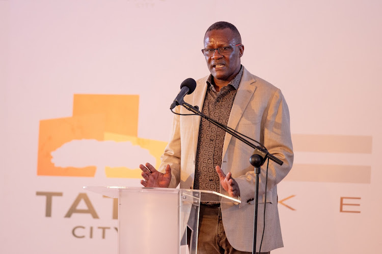 Information cabinet secretary Eliud Owalo at the Call Centre International(CCI) Global Contact Centre, Tatu City, Kiambu County during its launch on May 10, 2024.