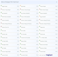 Hangout The Food Court menu 1