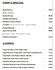 Chef Manthra menu 1