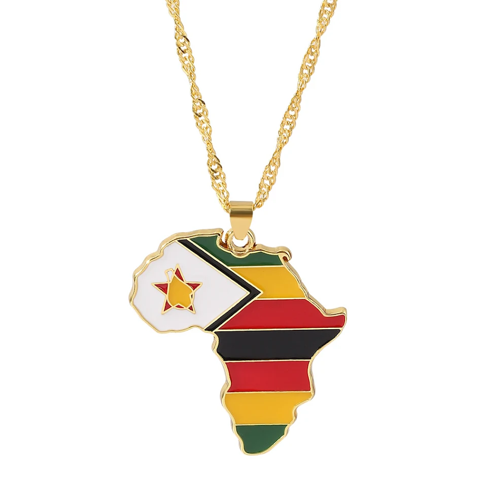 Collar con mapa del mundo de países Ghana Kenia Angola Zimbabue Colgante con aceite goteando un adorno único para ti.