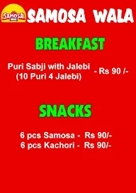 Samosa Wala menu 1