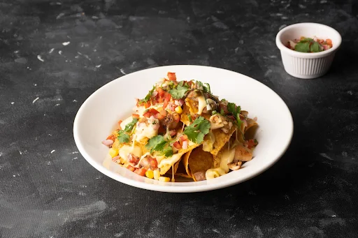 Baked Beans And Corn Salsa Nachos