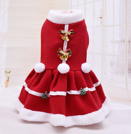 Title 1, Fashion Pet Clothes Christmas Skirt Christmas F...