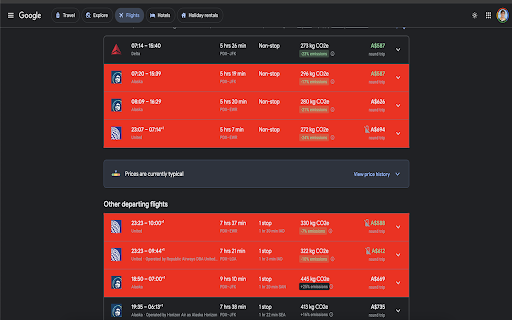 Google flights,highlight boeing 737 max