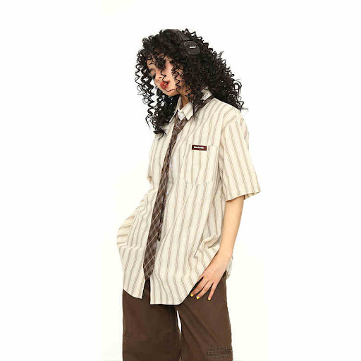 Title 2, American Vintage Stripe Short Sleeve Shirt, a c...