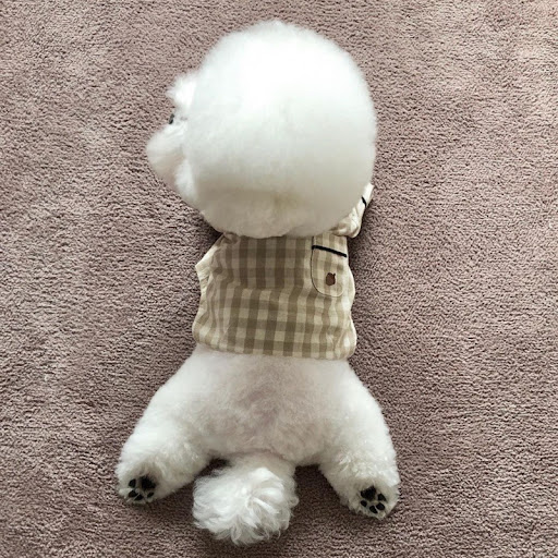 Title 7, Korea Plaid Khaki Blue Pocket Pajamas For Dogs....