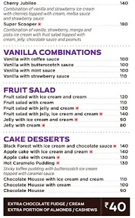 Corner House Ice Cream menu 4
