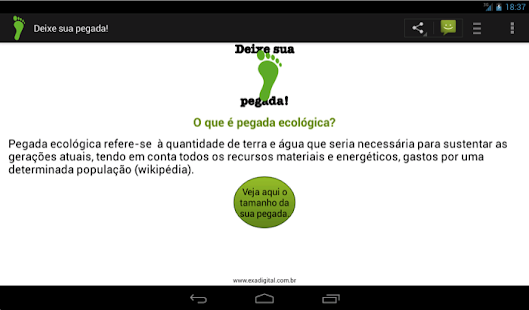 Deixe sua Pegada Ecológica Screenshots 5