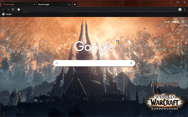 World of Warcraft : Shadowlands theme chrome extension