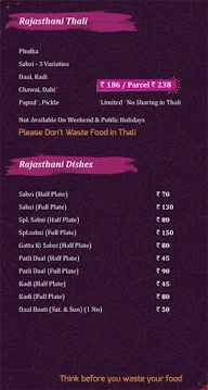 Shri Rajasthani Dhaba menu 6