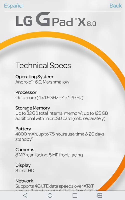 Android application devicealive LG GPad X 8.0 screenshort