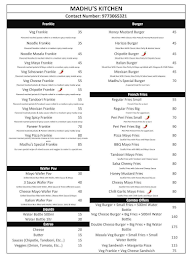 Madhu's Kitchen menu 3