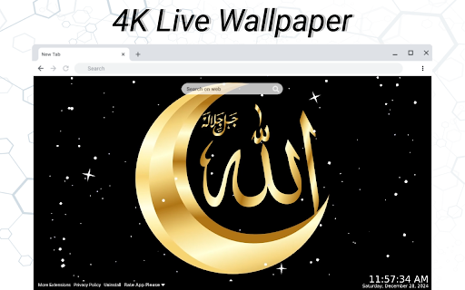 Allah & Crescent Live Wallpaper Preview 1