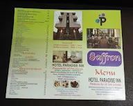 Paradise Inn menu 1